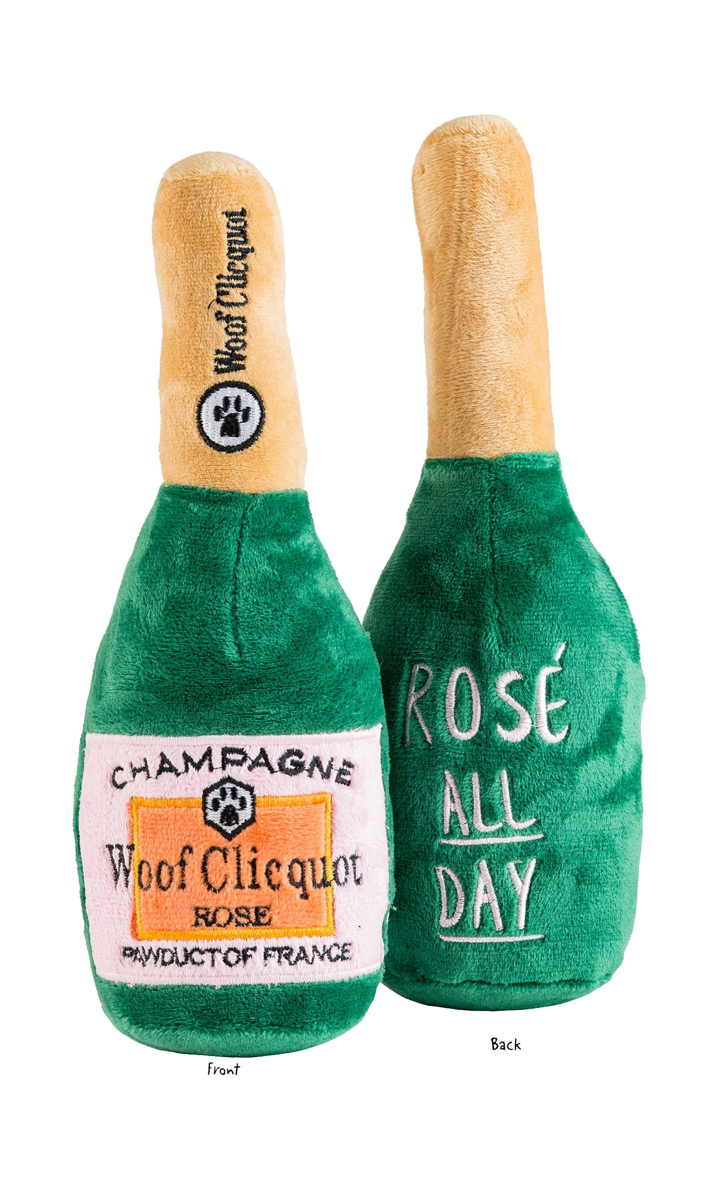 Champagne Bottle Dog Toy