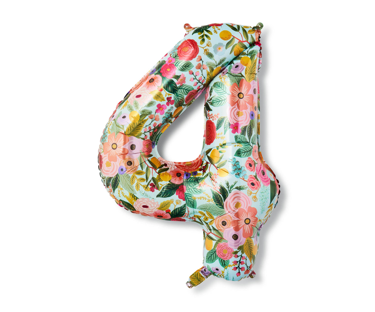 Floral Number Mylar Balloon