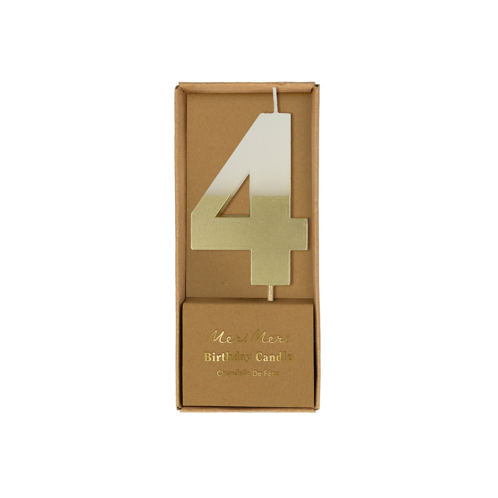 #4 Gold Dip Candle