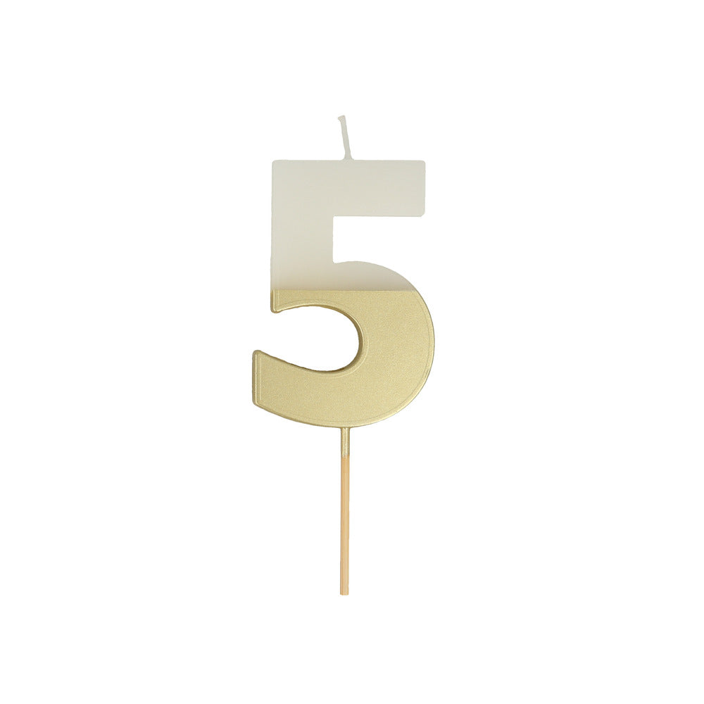 #5 Gold Dip Candle