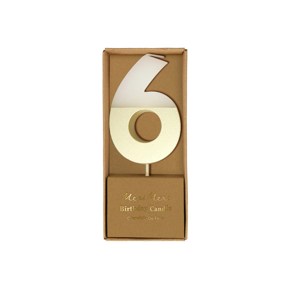 #6 Gold Dip Candle