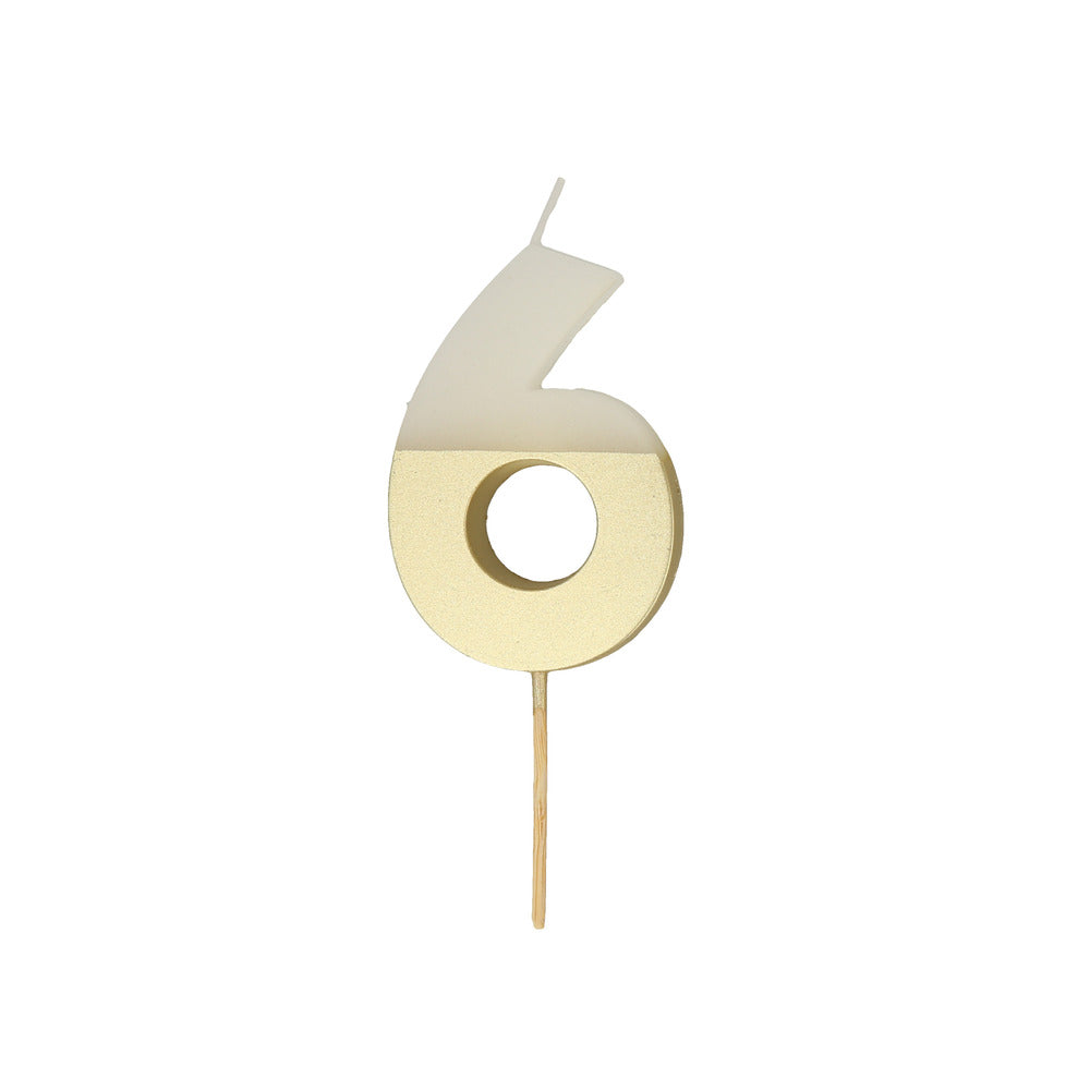 #6 Gold Dip Candle