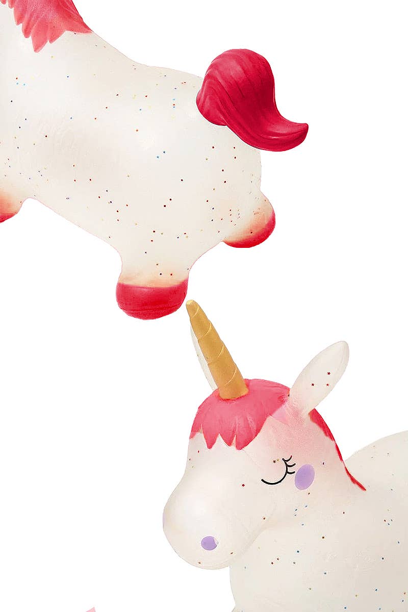 Kids Unicorn Horse Glitter Translucent Hopper