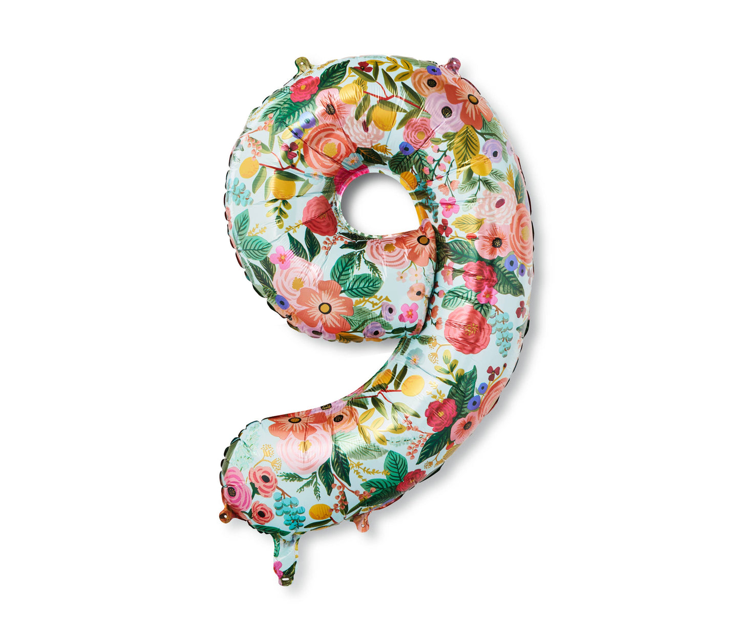 Floral Number Mylar Balloon
