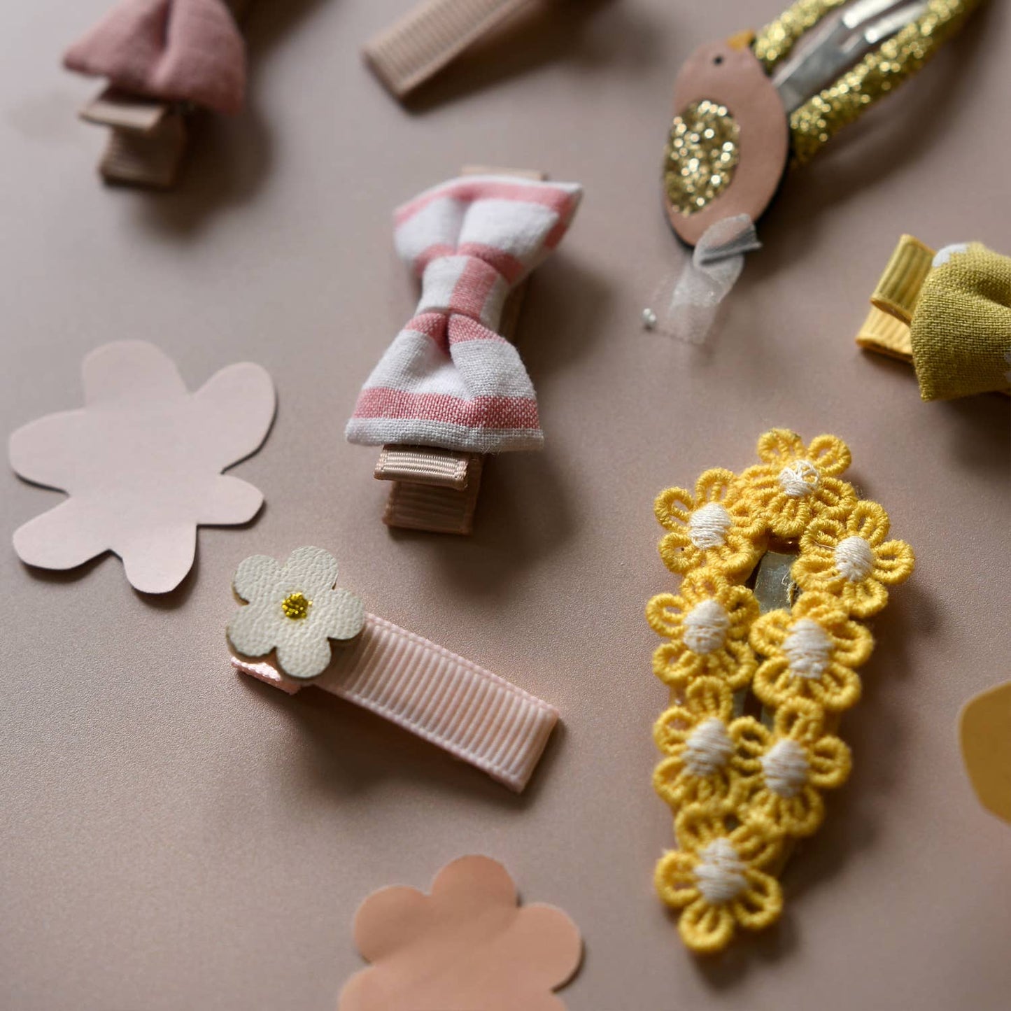 Crochet Flower Clips