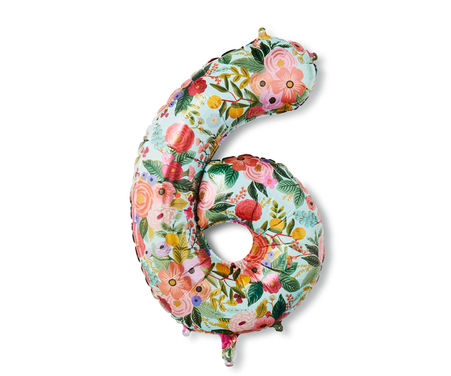 Floral Number Mylar Balloon