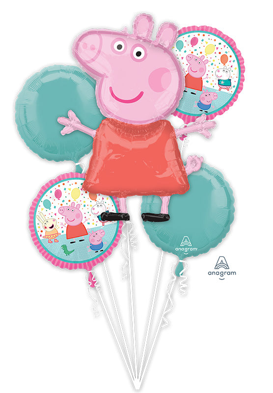 Helium Foil Balloon- Peppa Pig Bouquet