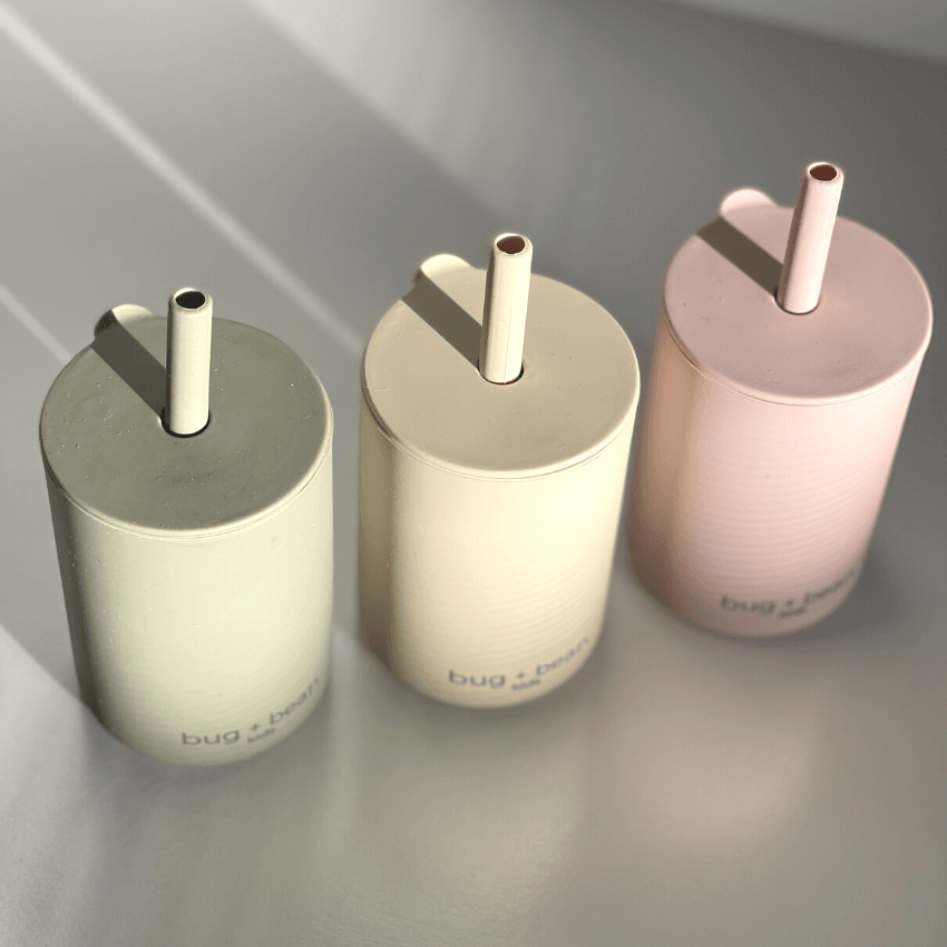 Silicone Cup w/Straw, Lilac