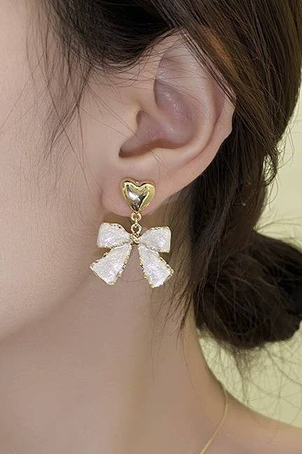 Gold Bow Earrings