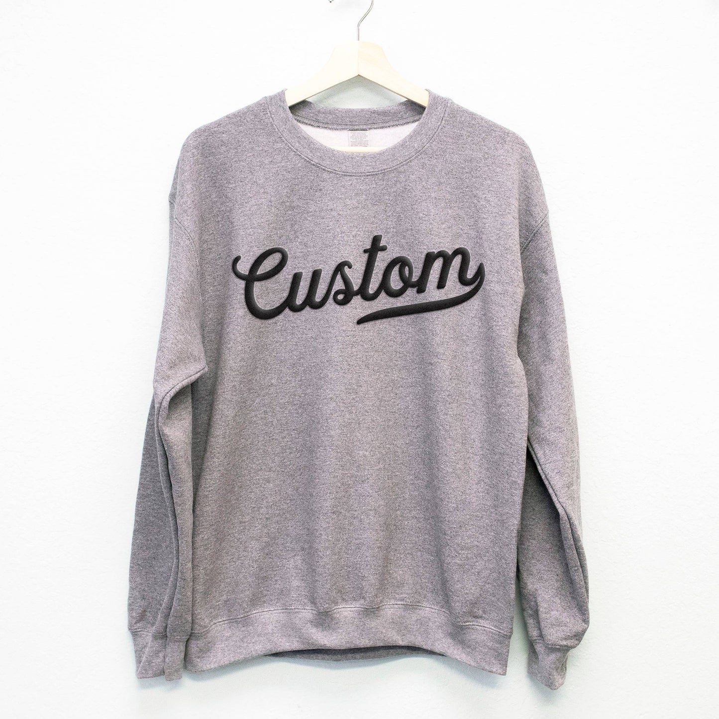 CUSTOM Small Business Embossed Puff Print Unisex Sweatshirt