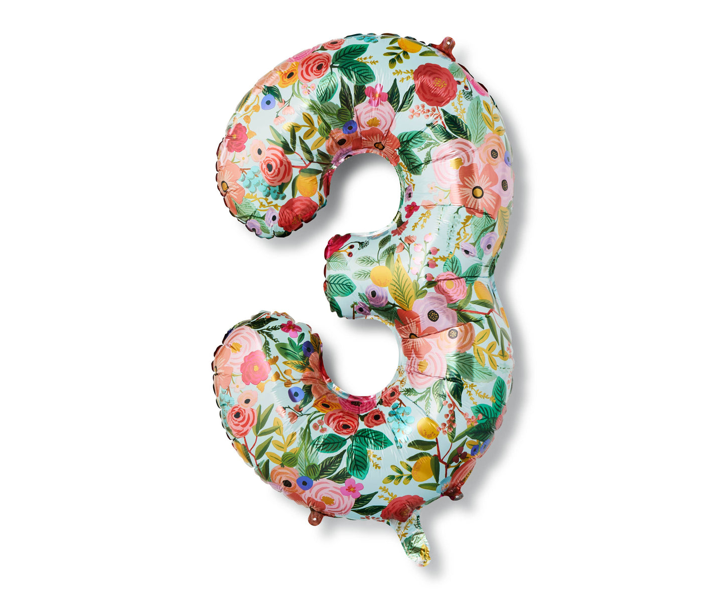 Floral Number Mylar Balloon