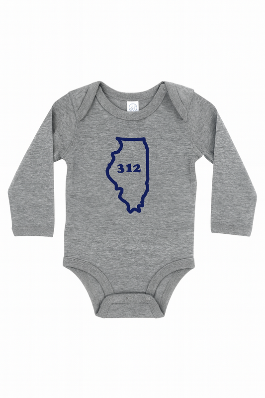 Gray 312 Onesie