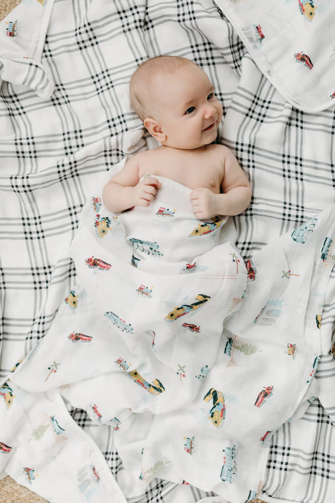 All Aboard Muslin Swaddle