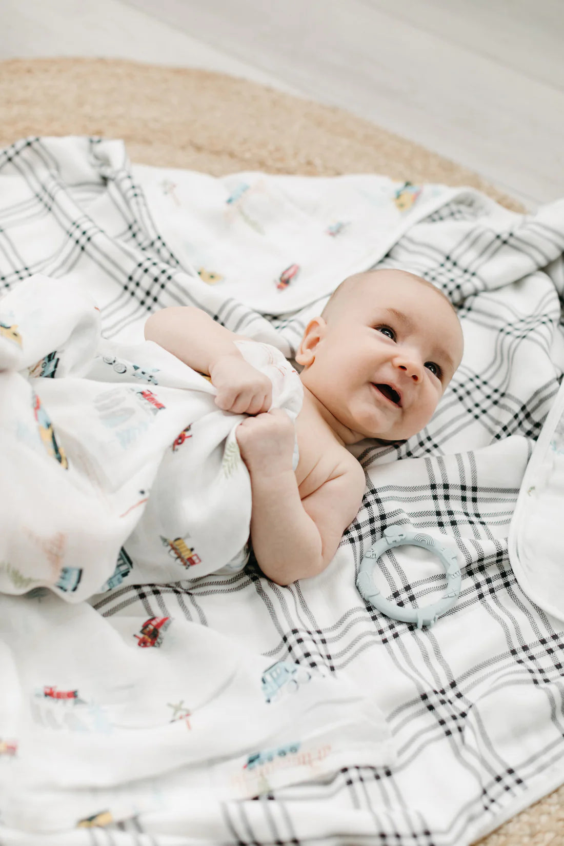 All Aboard Muslin Swaddle