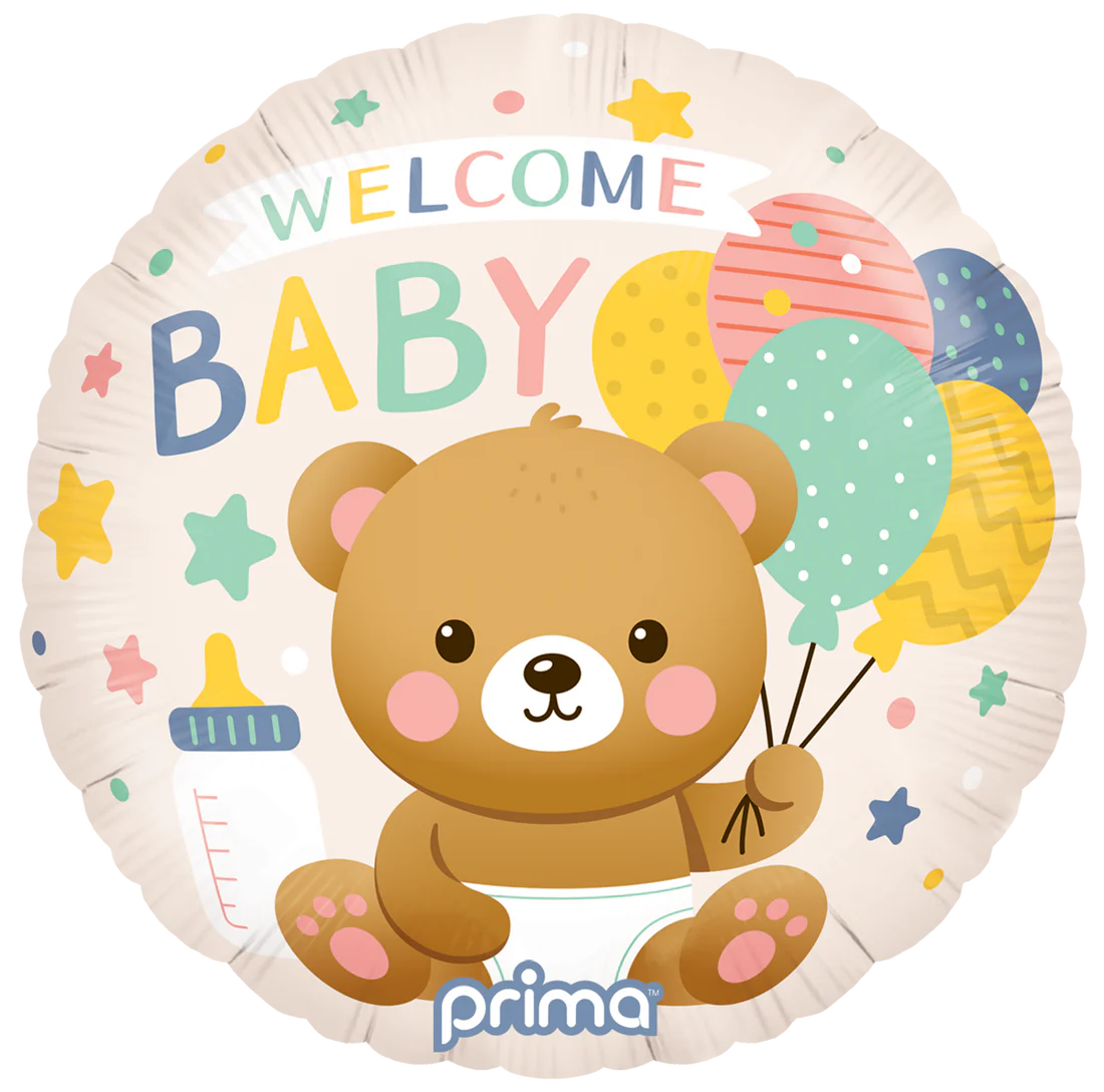 Welcome Baby 18" Bear Balloon