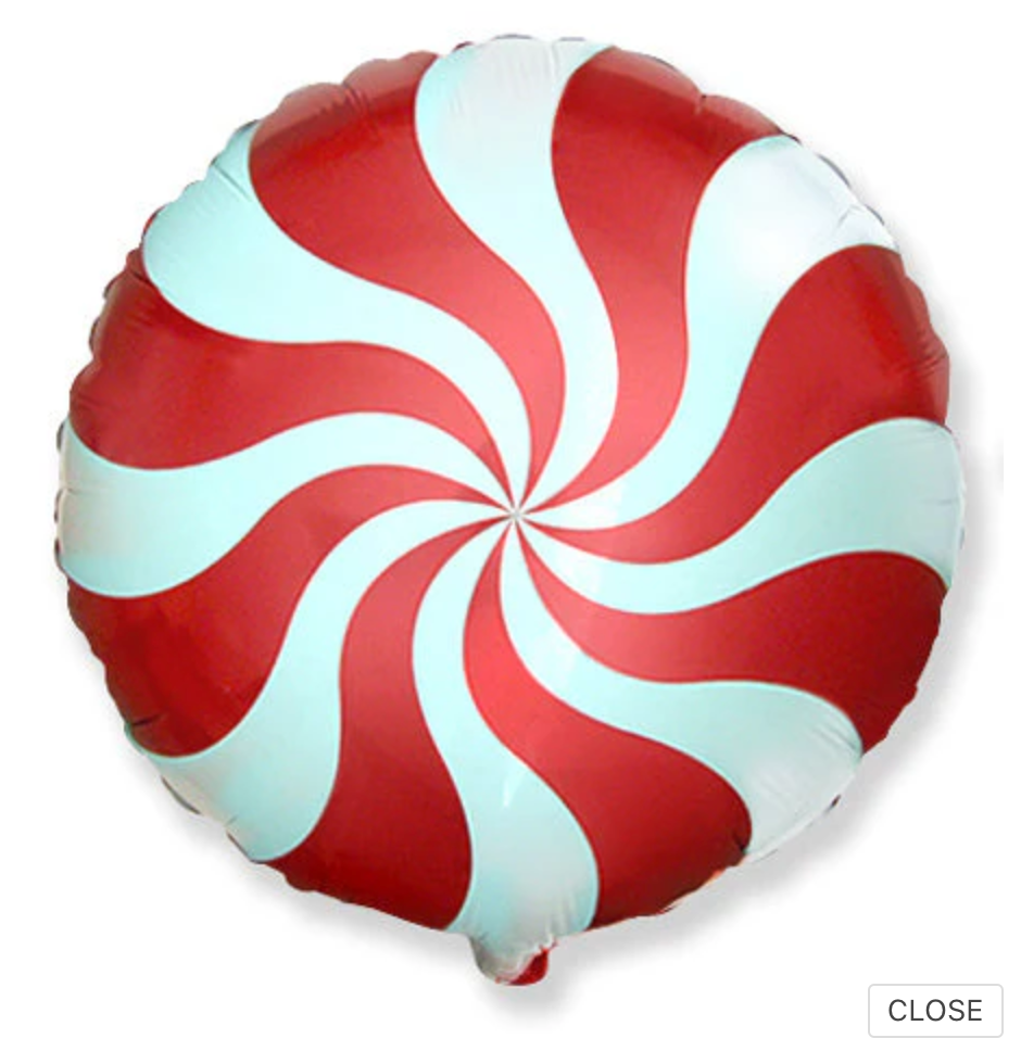 Christmas Candy - 18" Round Mylar