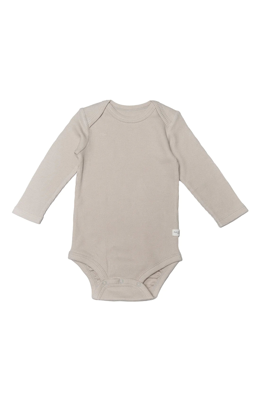 Waffle Long Sleeve bodysuit - Silver Birch