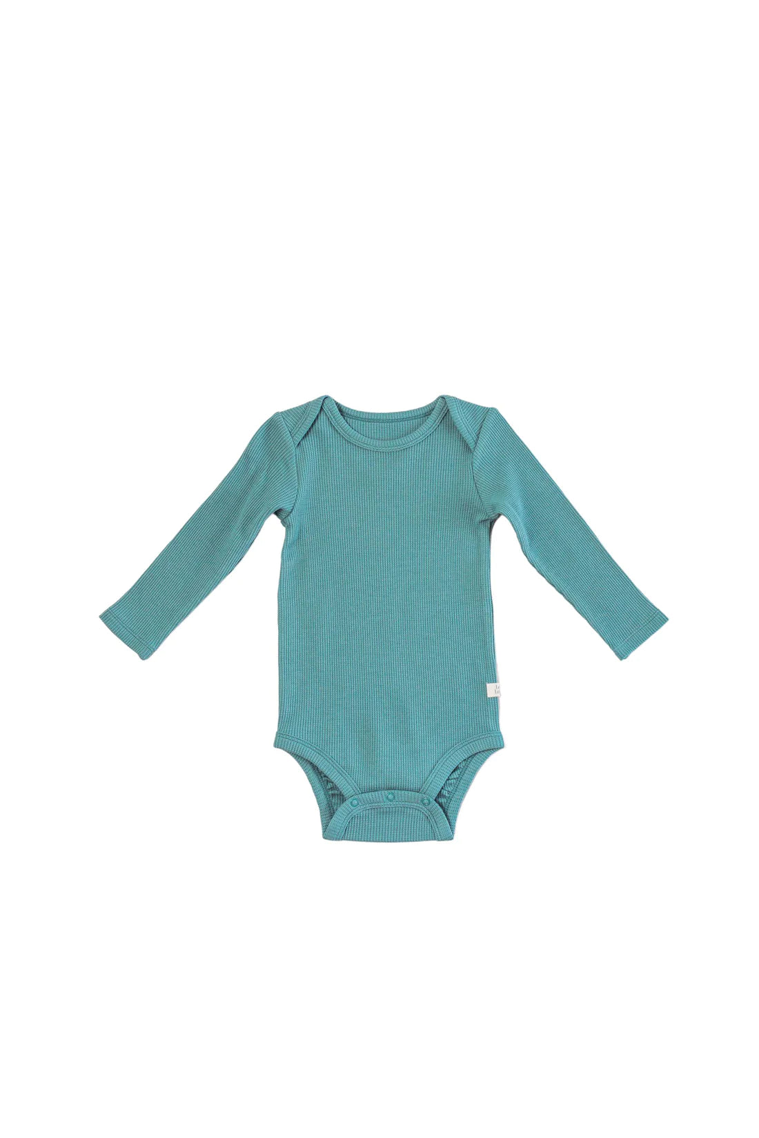 Waffle Long Sleeve Bodysuit - Smoke Blue