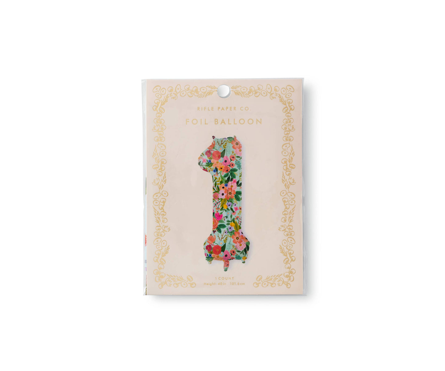 Floral Number Mylar Balloon