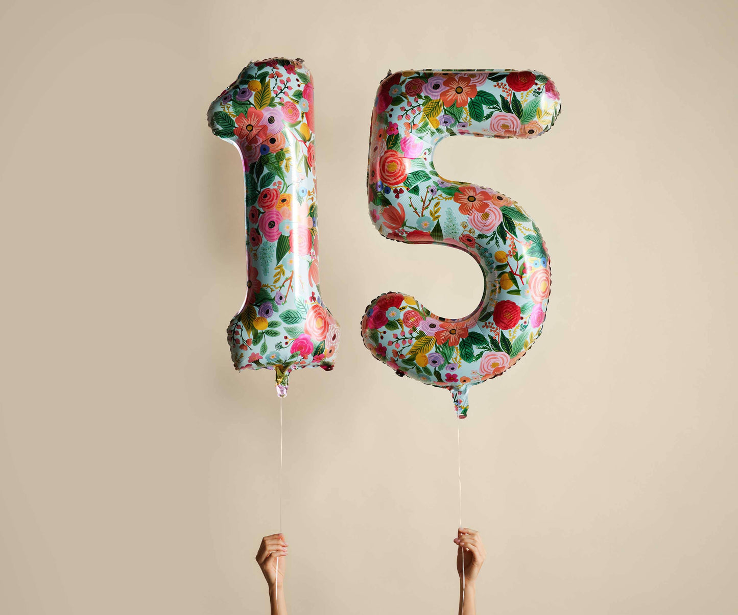 Floral Number Mylar Balloon