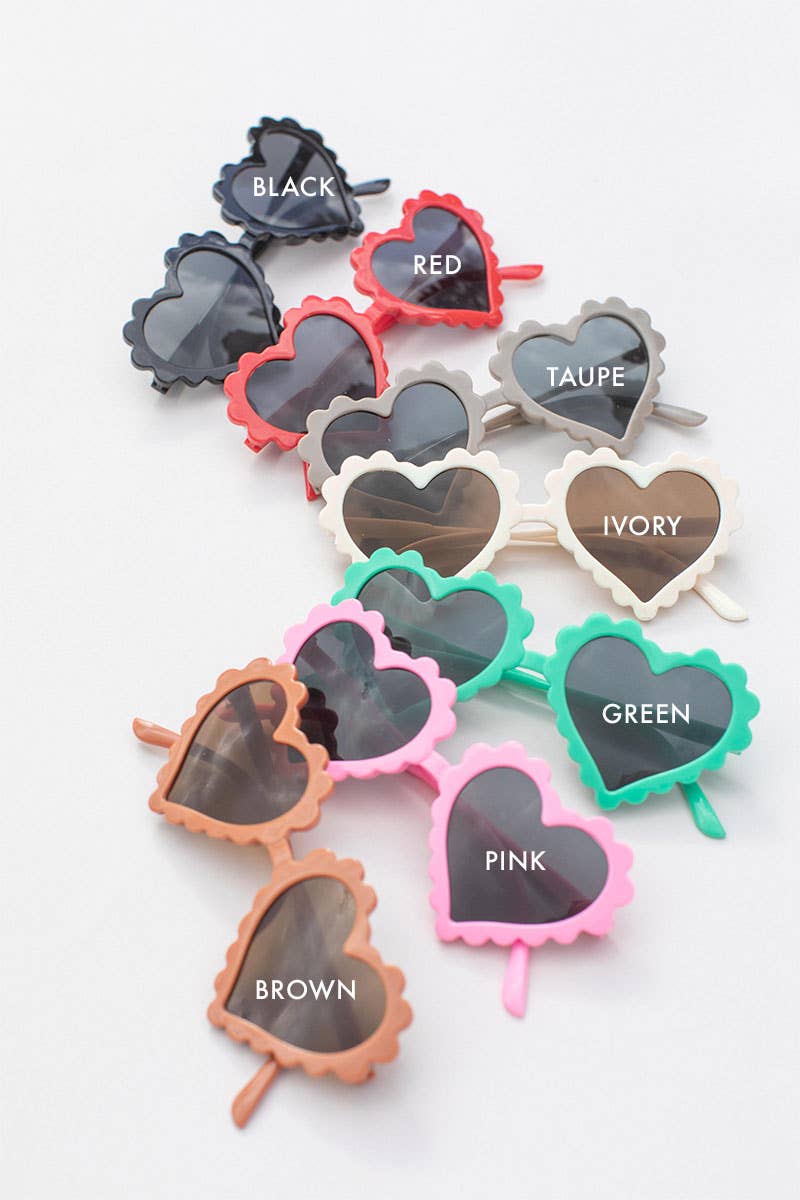 Scallop Heart Sunglasses