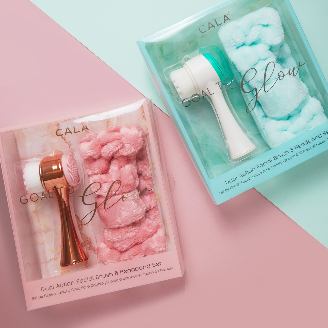 CALA Dual Action Facial Brush & Headband Set