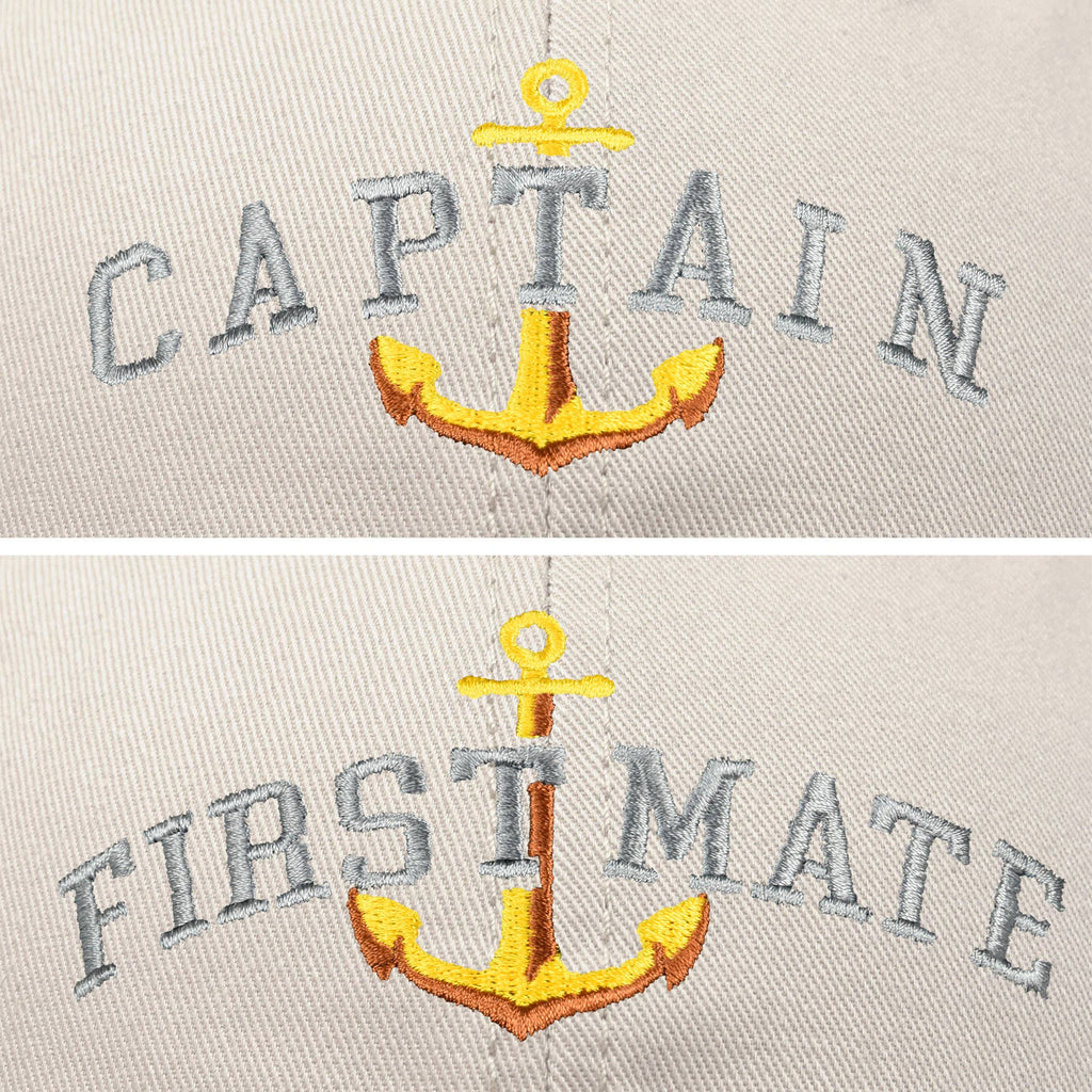 thumbnail image 2 of Captain And First Mate Hats Set - Nautical Boating Accessories 2 of 14