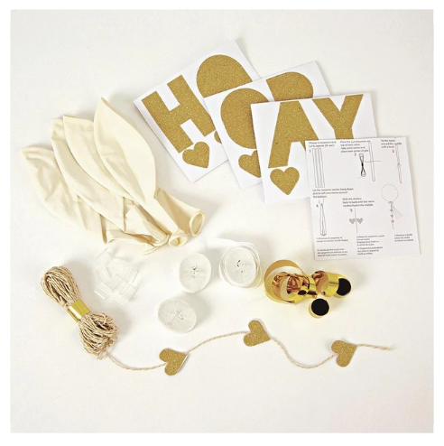 Latex Balloon- Meri Meri-Glittered Balloon Kit