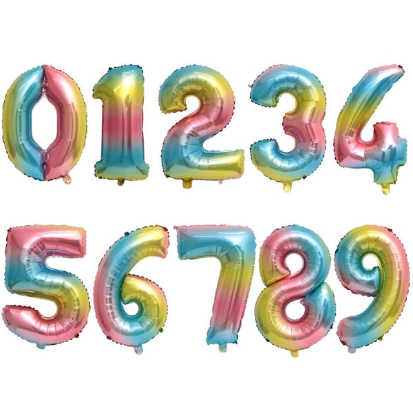 32" Rainbow Numbers 0-9