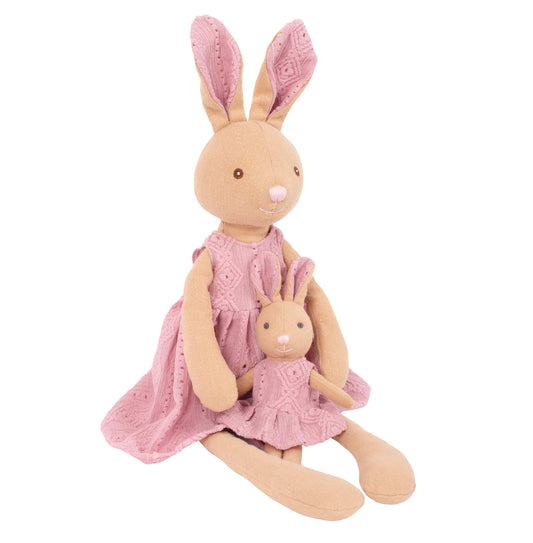 Mom + Baby Rabbit Dolls  