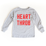Heart Throb Toddler and Youth Valentines Day Shirt: Black / 4T