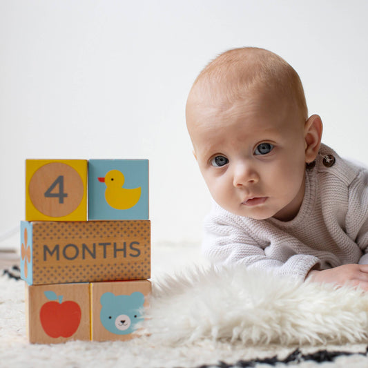 Wooden Baby Milestone Blocks