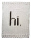 hi. Hand Knit Blanket Black