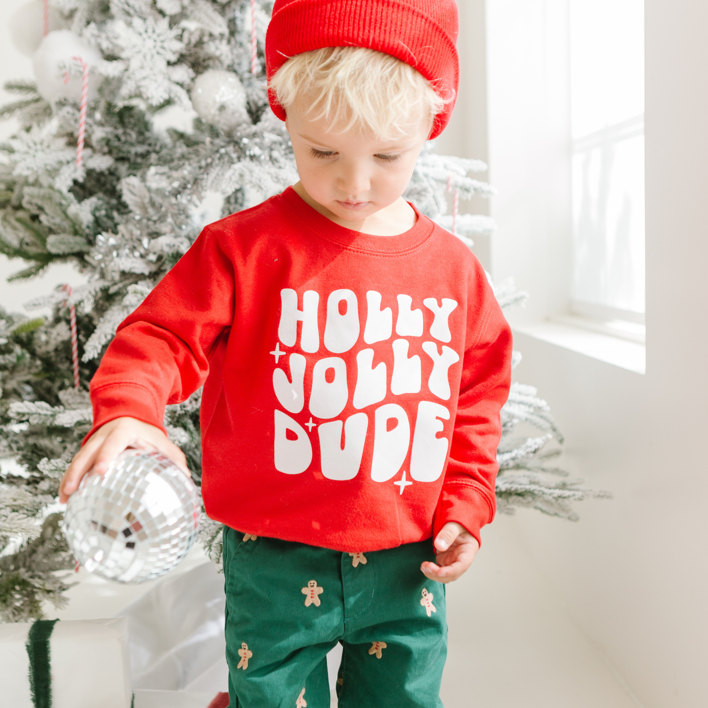 Grey Holly Jolly Dude sweatshirt