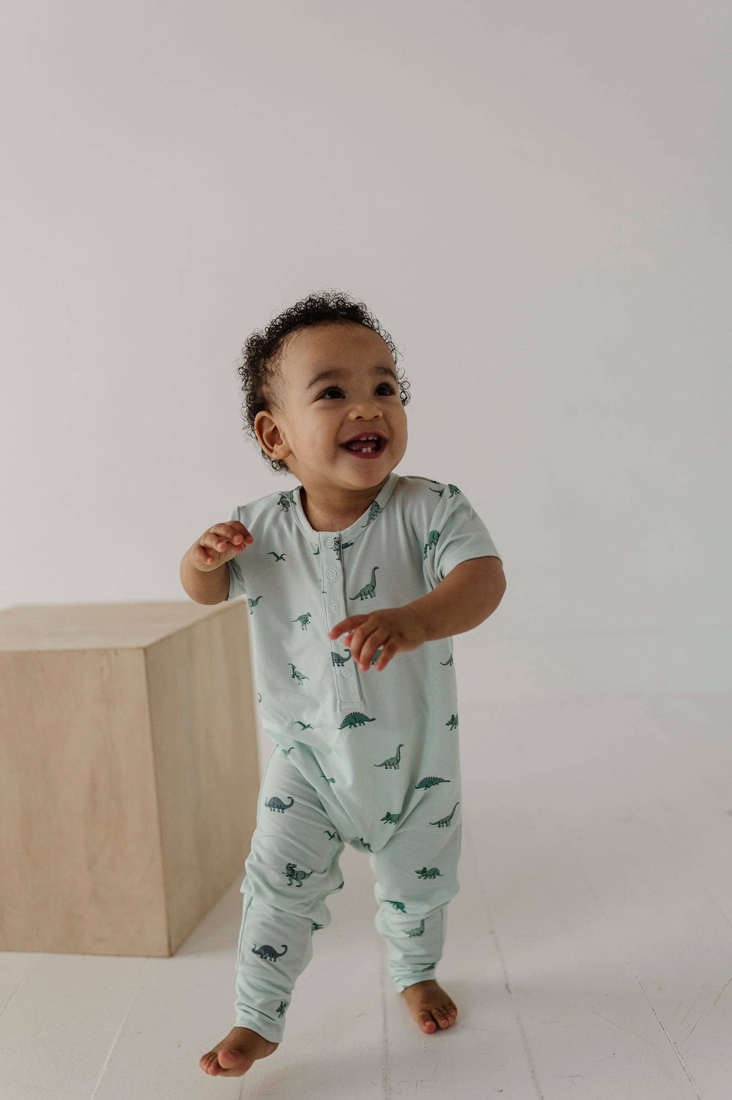 Dino Short-Sleeve Romper