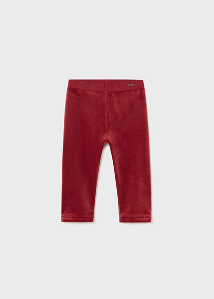 Velvet Leggings-Crimson