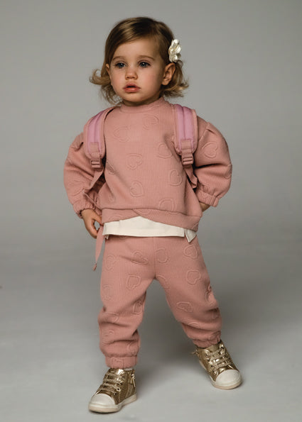 Dusty Pink Heart Tracksuit