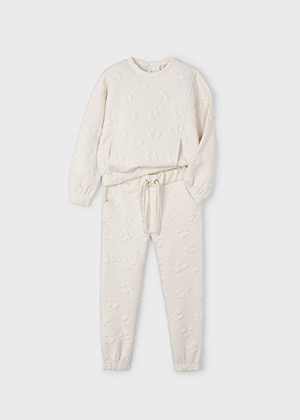 Quilted Tracksuit-Cream