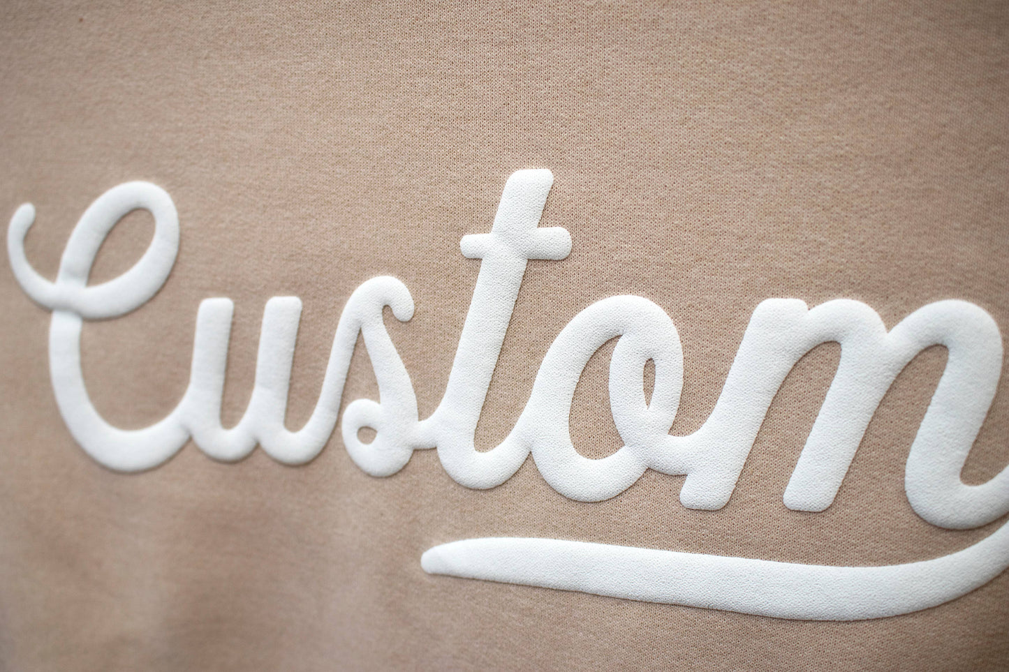CUSTOM Small Business Embossed Puff Print Cropped Sweater