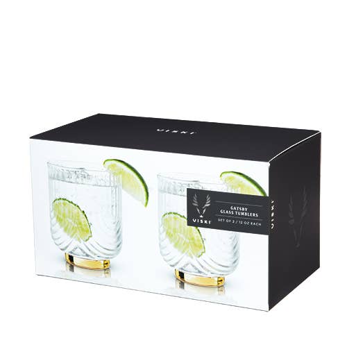 Gatsby Gold-Plated Glass Tumblers - Set of 2