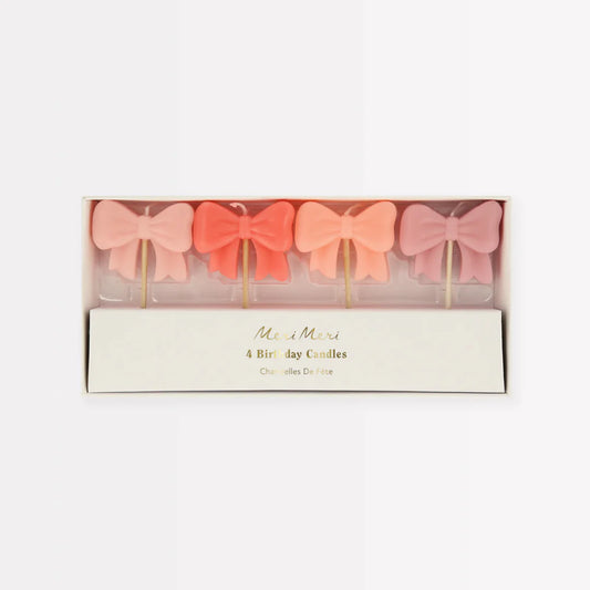 Pink Bow Candles