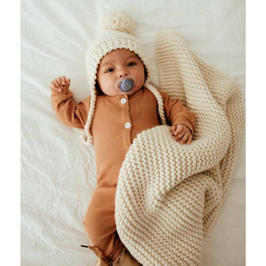 Ivory Knit Blanket