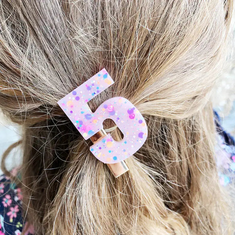 Birthday Number Hair Clips