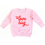 Love Bug Valentines Day Sweatshirt kids and Toddlers: Light Grey / 3T