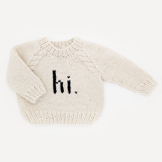 Hi. Black Crew Neck Sweater Baby & Toddler
