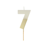 Meri Meri-Number 7 Candle - Gold Dipped