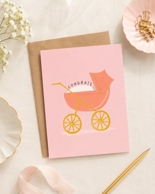 Pink Carriage Card