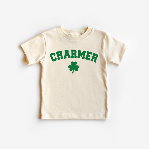 Charmer Shirt: Light Grey & Green