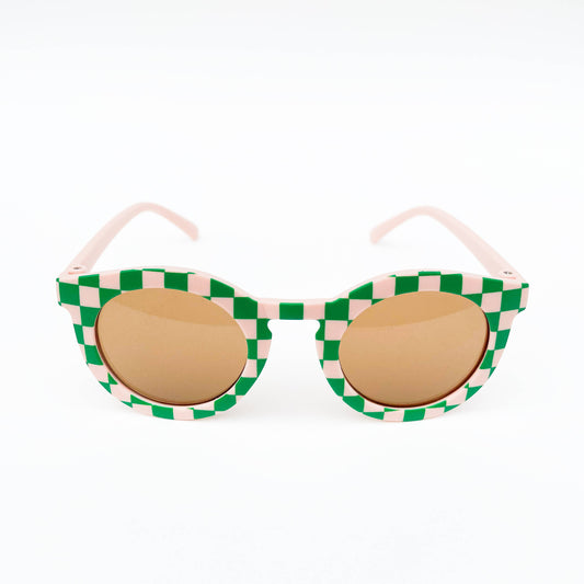 Check Me Out Blush & Green  Kids Toddler Sunglasses
