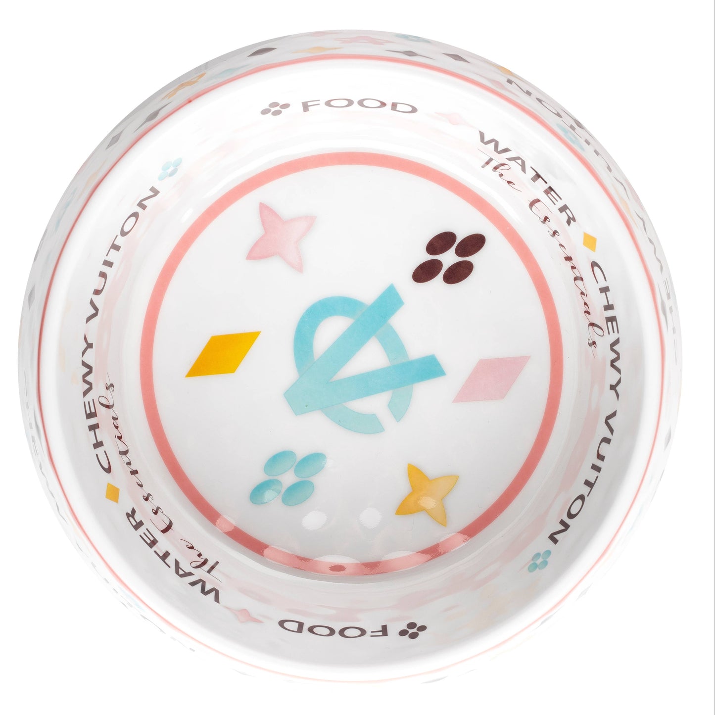 Chewy Vuiton Dog Bowl